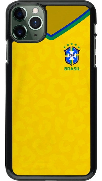 Coque iPhone 11 Pro Max - Maillot de football Brésil 2022 personnalisable