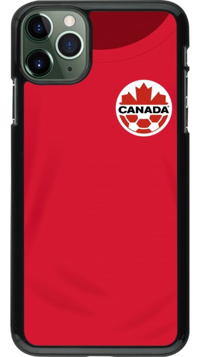 Coque iPhone 11 Pro Max - Maillot de football Canada 2022 personnalisable