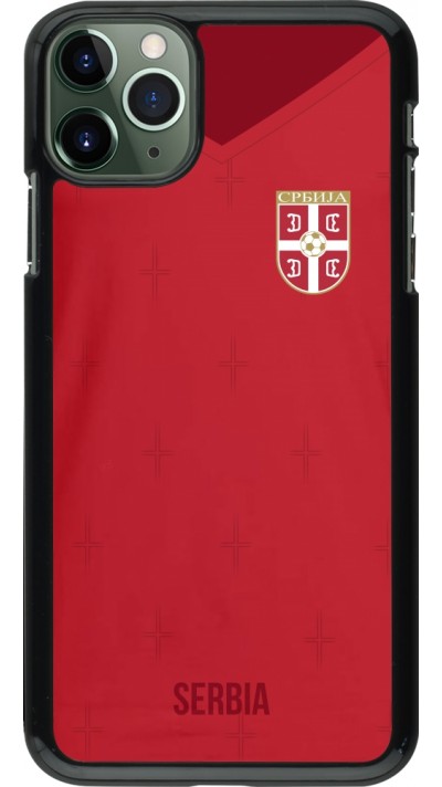 Coque iPhone 11 Pro Max - Maillot de football Serbie 2022 personnalisable