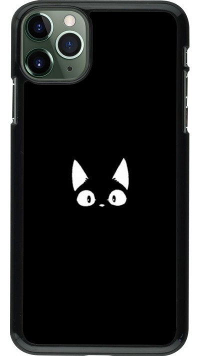 Coque iPhone 11 Pro Max - Funny cat on black