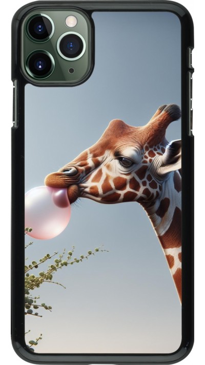 iPhone 11 Pro Max Case Hülle - Giraffe mit Blase
