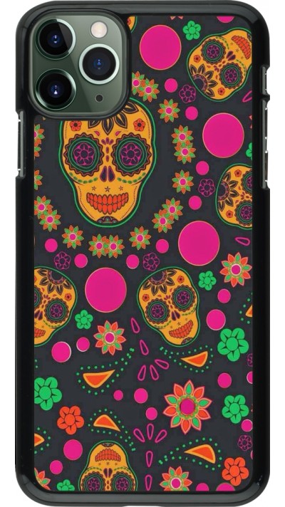 iPhone 11 Pro Max Case Hülle - Halloween 22 colorful mexican skulls