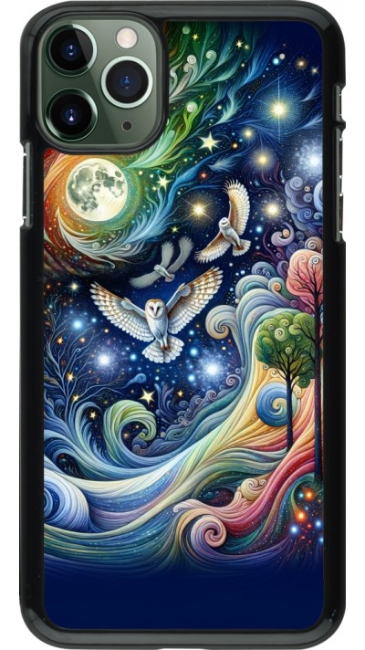 iPhone 11 Pro Max Case Hülle - Fliegender Blumen-Eule