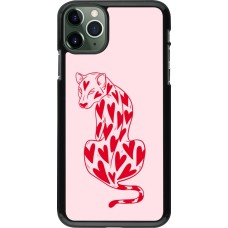 iPhone 11 Pro Max Case Hülle - Leopard with hearts 2026