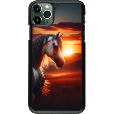 iPhone 11 Pro Max Case Hülle - Majestätischer Sonnenuntergang Pferd