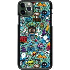 iPhone 11 Pro Max Case Hülle - Mixed Cartoons Turquoise