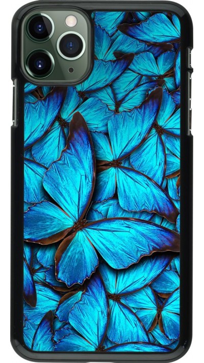 Coque iPhone 11 Pro Max - Papillon - Bleu