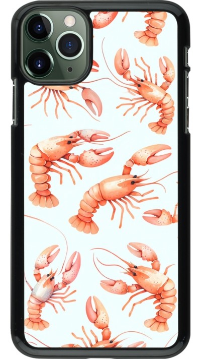 iPhone 11 Pro Max Case Hülle - Muster von pastellfarbenen Hummern