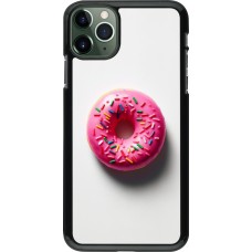 iPhone 11 Pro Max Case Hülle - Weisser Hintergrund, pinker Donut