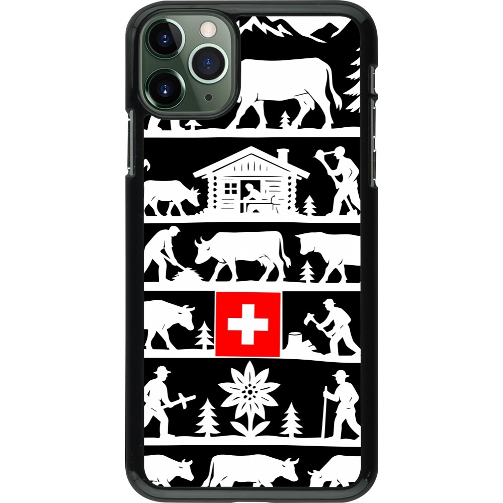 Coque iPhone 11 Pro Max - Poya Suisse 1 noir
