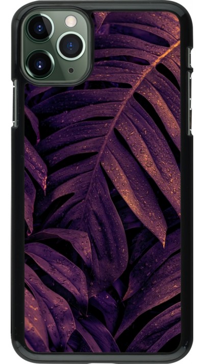 iPhone 11 Pro Max Case Hülle - Purple Light Leaves
