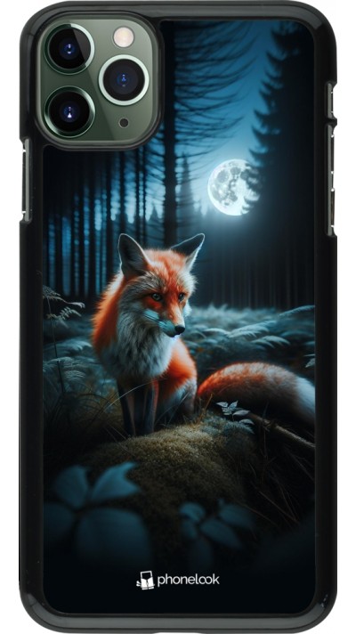 Coque iPhone 11 Pro Max - Renard lune forêt