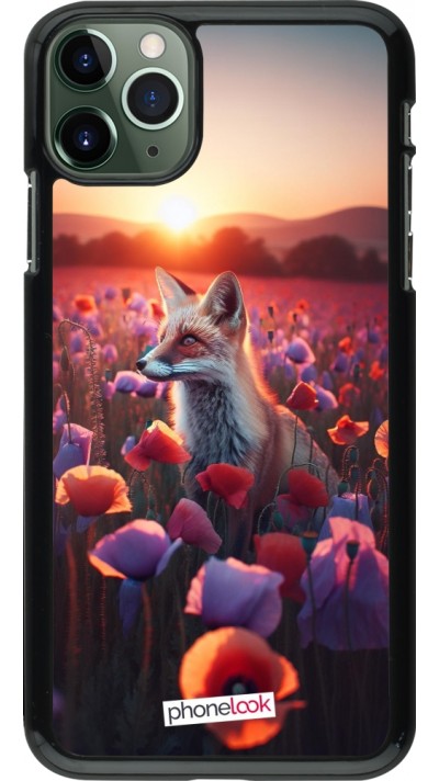 iPhone 11 Pro Max Case Hülle - Purpurroter Fuchs bei Dammerung