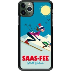 iPhone 11 Pro Max Case Hülle - Saas-Fee Ski Downhill