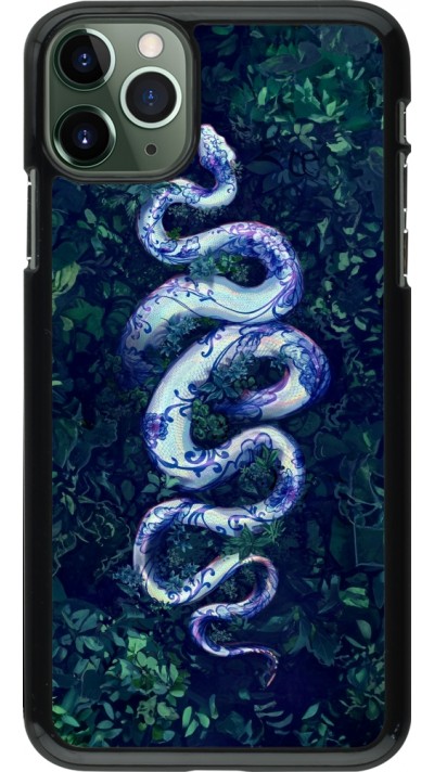 Coque iPhone 11 Pro Max - Serpent Blue Anaconda