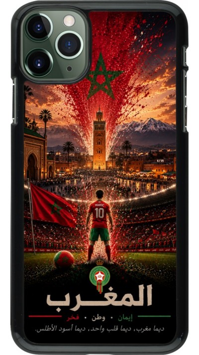 iPhone 11 Pro Max Case Hülle - Fussball Marokko splash 2026