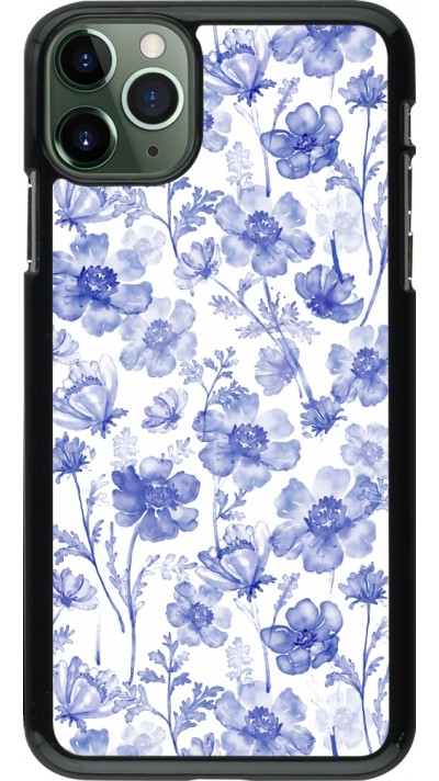 iPhone 11 Pro Max Case Hülle - Spring 23 watercolor blue flowers