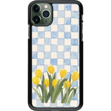 Coque iPhone 11 Pro Max - Blue vichy tulips Spring 2026
