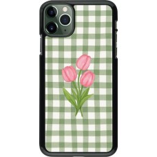 Coque iPhone 11 Pro Max - Green vichy tulips Spring 2026