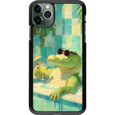 iPhone 11 Pro Max Case Hülle - Crocodile in the swimming pool Summer 2026