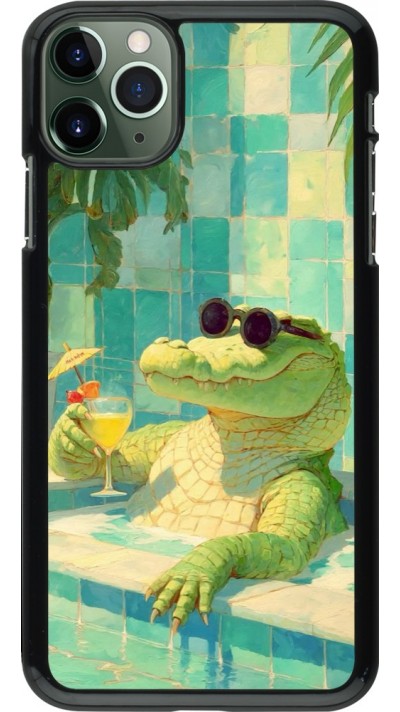 iPhone 11 Pro Max Case Hülle - Crocodile in the swimming pool Summer 2026