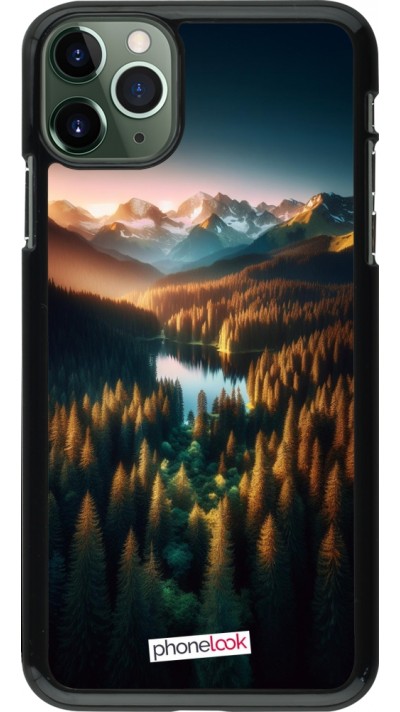 Coque iPhone 11 Pro Max - Sunset Forest Lake