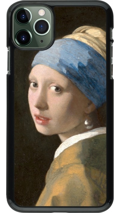 Coque iPhone 11 Pro Max - Tableau art - La Jeune fille à la perle - Johannes Vermeer