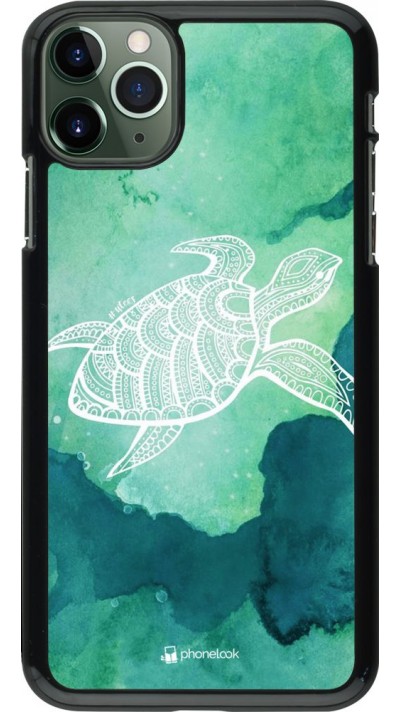 Hülle iPhone 11 Pro Max - Turtle Aztec Watercolor