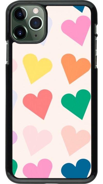Coque iPhone 11 Pro Max - Valentine 2023 colorful hearts