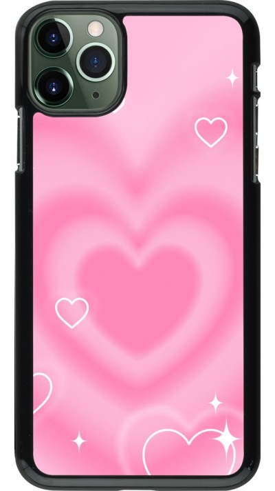Coque iPhone 11 Pro Max - Valentine 2023 degraded pink hearts