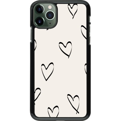 iPhone 11 Pro Max Case Hülle - Valentine 2023 minimalist hearts