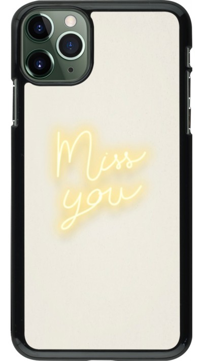 Coque iPhone 11 Pro Max - Valentine 2023 neon miss you