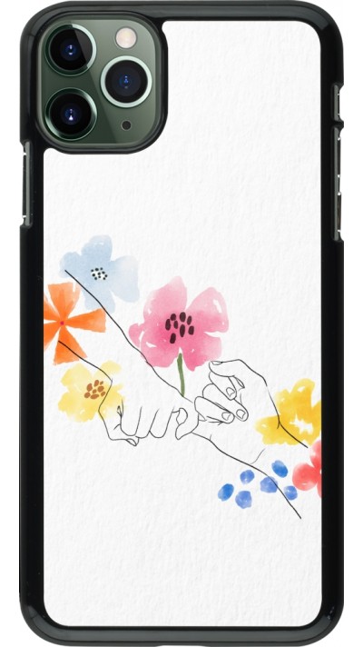 Coque iPhone 11 Pro Max - Valentine 2023 pinky promess flowers
