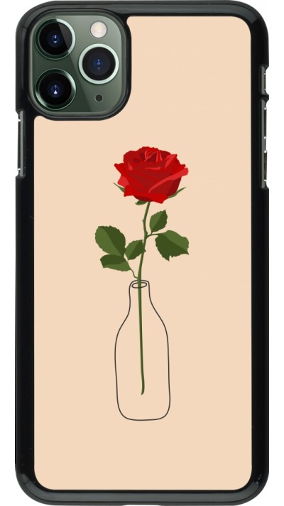 Coque iPhone 11 Pro Max - Valentine 2023 single rose in a bottle
