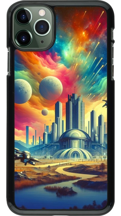 iPhone 11 Pro Max Case Hülle - Futuristische Stadt ausserhalb der Kuppel