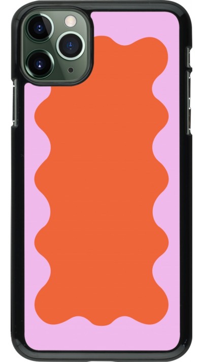 iPhone 11 Pro Max Case Hülle - Wavy Rectangle Orange Pink