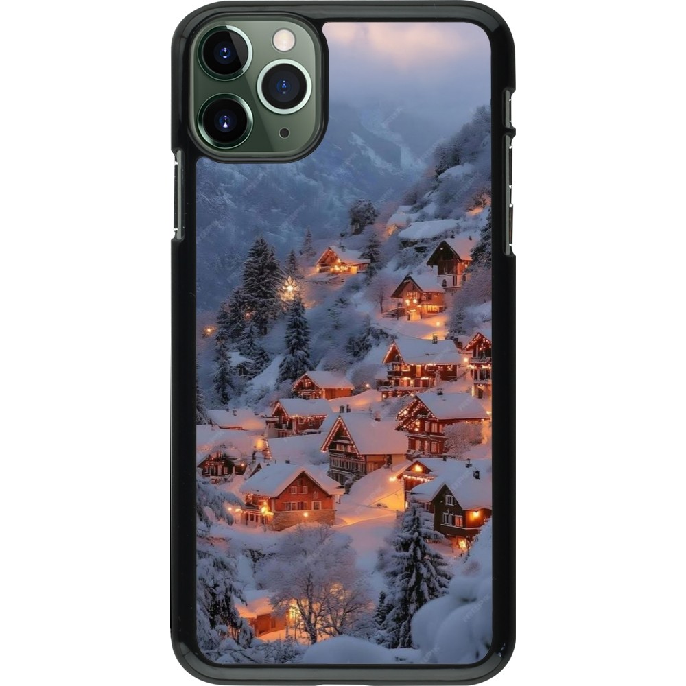 iPhone 11 Pro Max Case Hülle - Winter 25 Winter snowy village