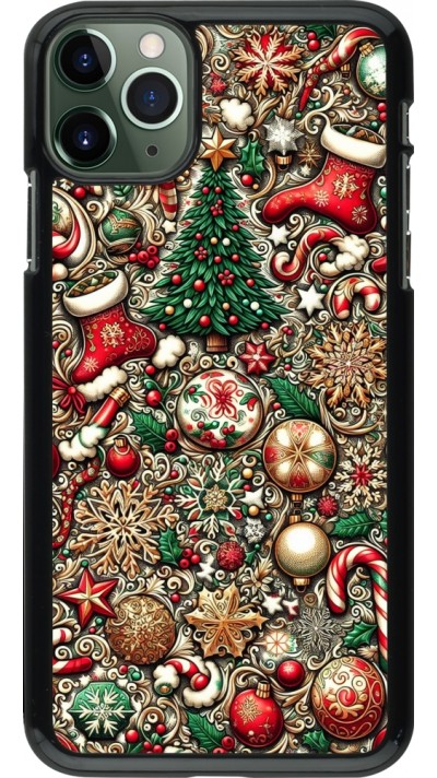 Coque iPhone 11 Pro Max - Noël 2023 micro pattern