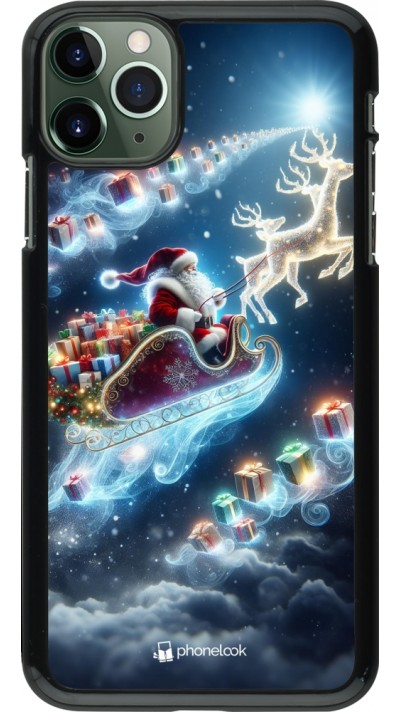 Coque iPhone 11 Pro Max - Noël 2023 Père Noël enchanté