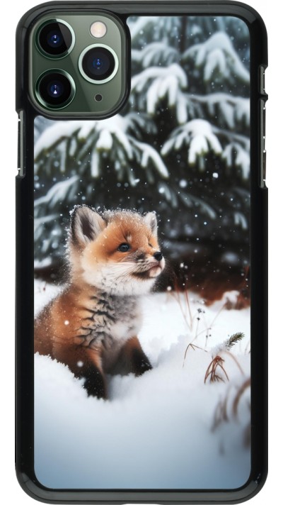 Coque iPhone 11 Pro Max - Noël 2023 Renardeau sapin