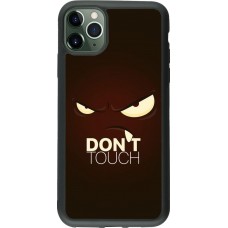 Coque iPhone 11 Pro Max - Silicone rigide noir Angry Dont Touch