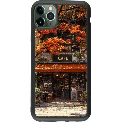 Coque iPhone 11 Pro Max - Silicone rigide noir Autumn 25 Coffee shop