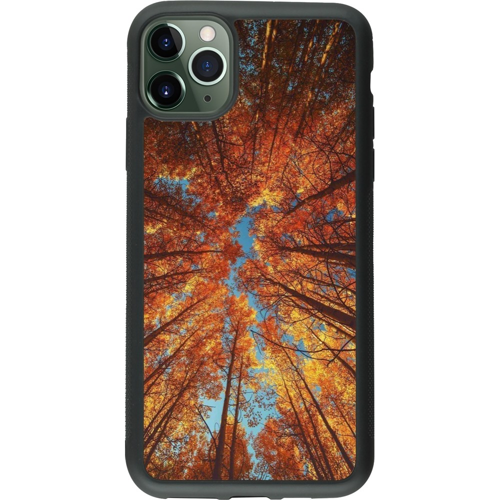 iPhone 11 Pro Max Case Hülle - Silikon schwarz Autumn 25 Trees