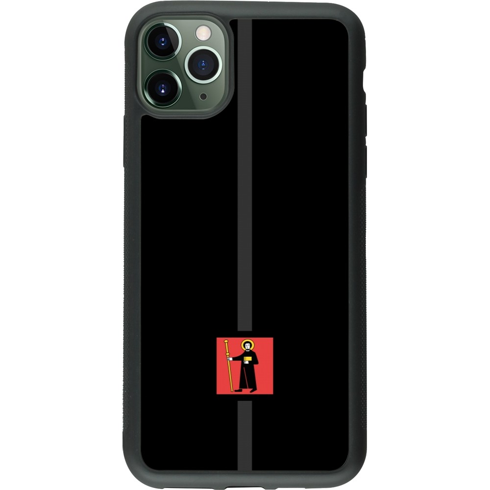 Coque iPhone 11 Pro Max - Silicone rigide noir Canton GL noir