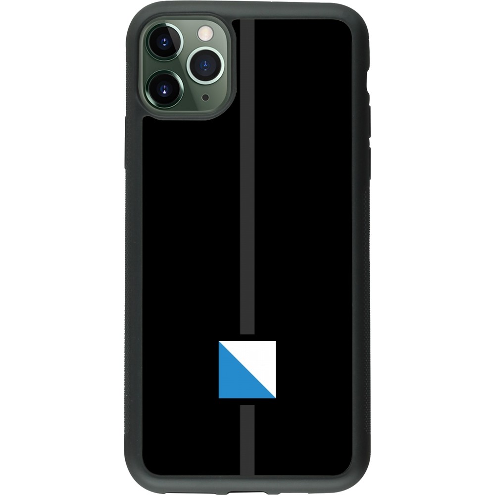 Coque iPhone 11 Pro Max - Silicone rigide noir Canton ZH noir