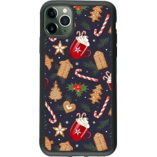 Coque iPhone 11 Pro Max - Silicone rigide noir Christmas 25 Pattern Gingerbread House