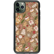 Coque iPhone 11 Pro Max - Silicone rigide noir Christmas 25 Pattern Ginger Cookie
