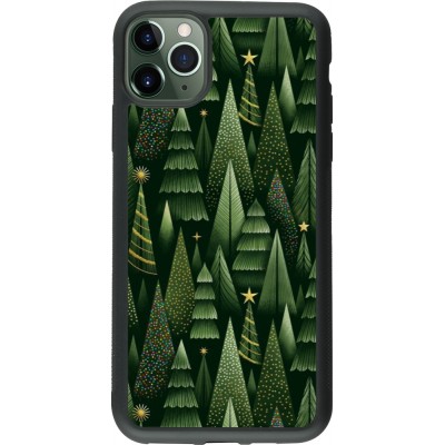 Coque iPhone 11 Pro Max - Silicone rigide noir Christmas 25 Pattern Xmas Tree