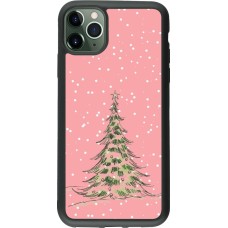 iPhone 11 Pro Max Case Hülle - Silikon schwarz Christmas 25 Pink Tree