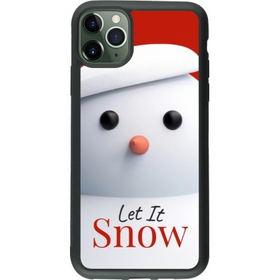iPhone 11 Pro Max Case Hülle - Silikon schwarz Christmas 25 Xmas Snowman